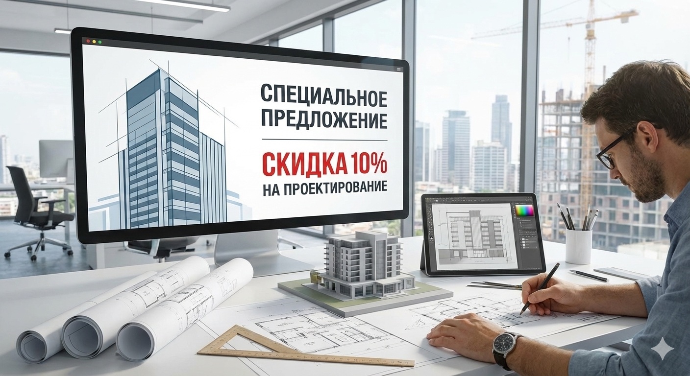 Скидка 10% на проектирование
